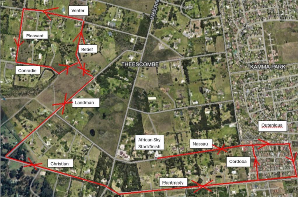Route map — Crusaders Road Race
