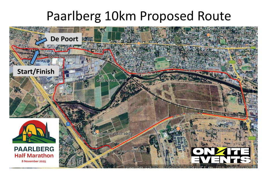 Route map — 10km Run / Walk