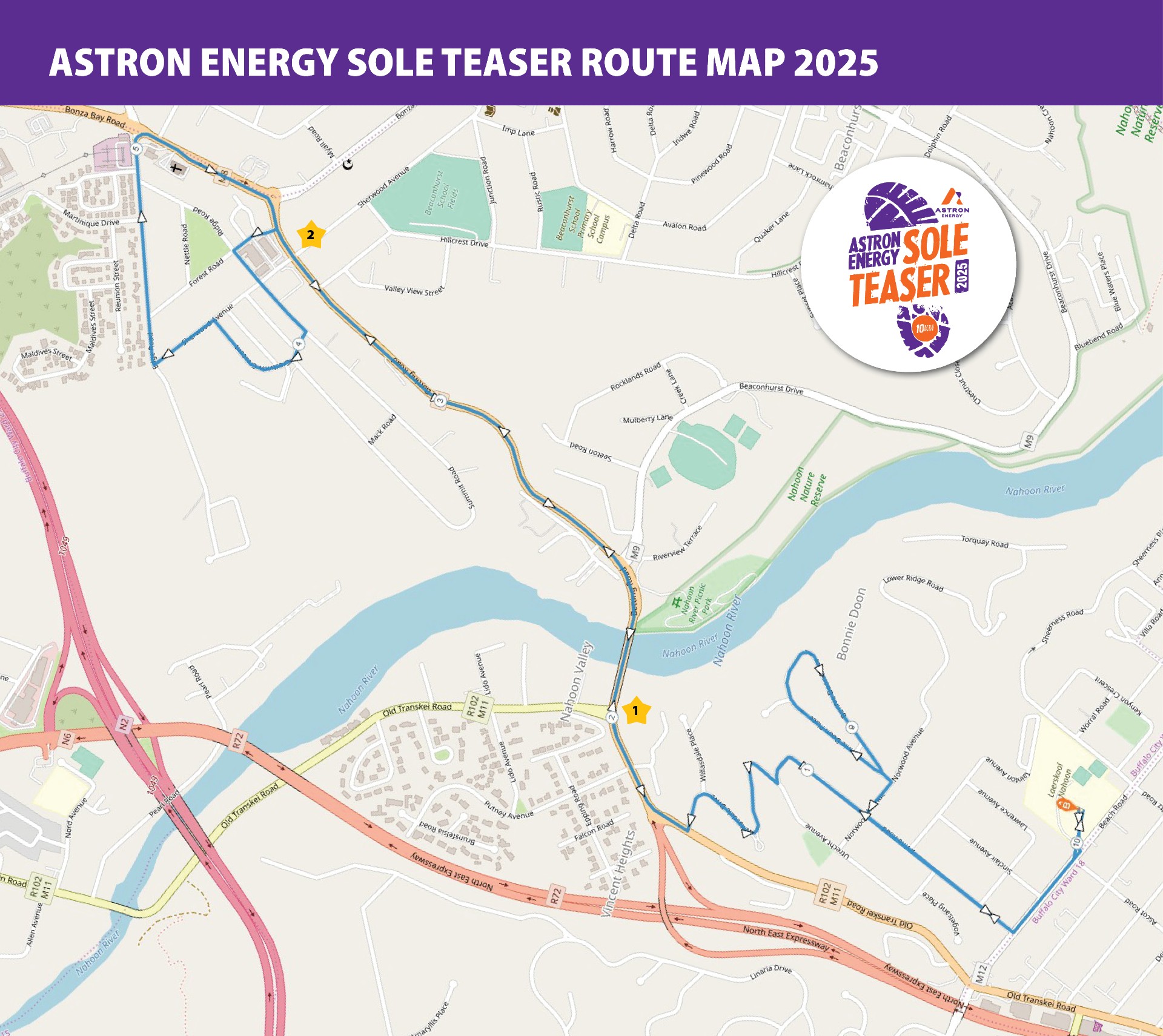 Route map — Astron Energy Sole Teaser 10km