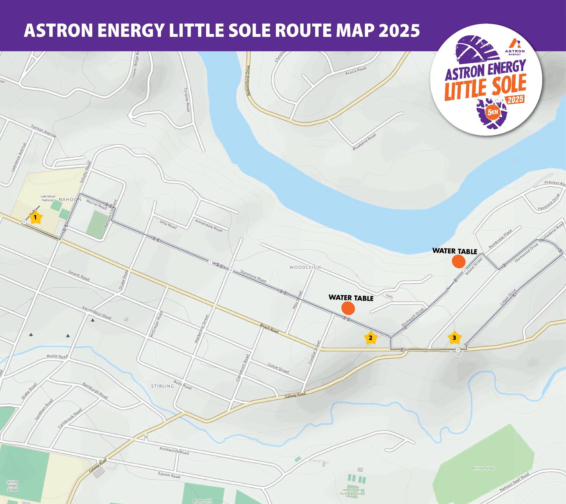Route map — Astron Energy Little Sole 5km
