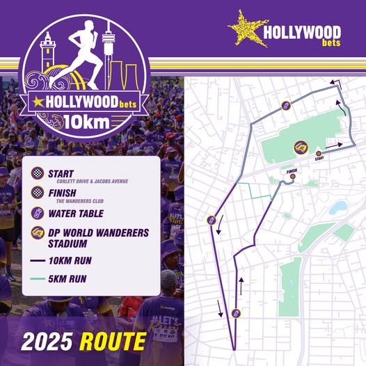 Route map — Hollywoodbets Joburg 10km