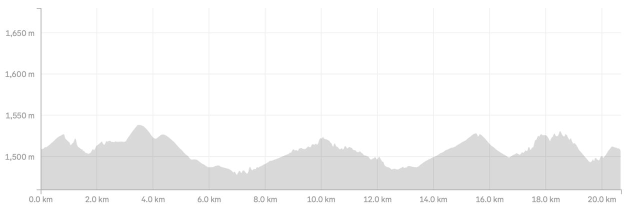 Elevation profile — 21km Trail
