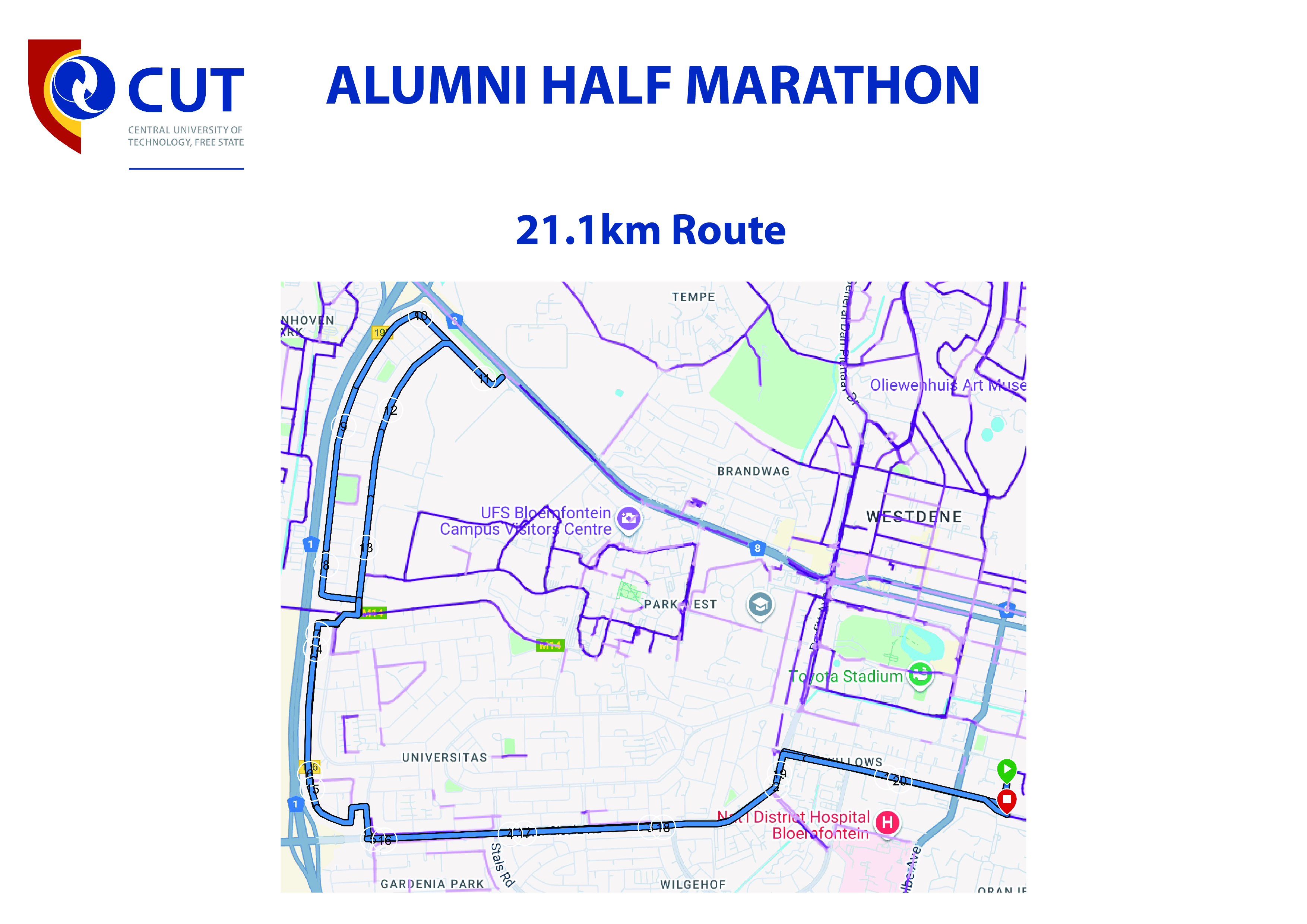 Route map — Half-Marathon