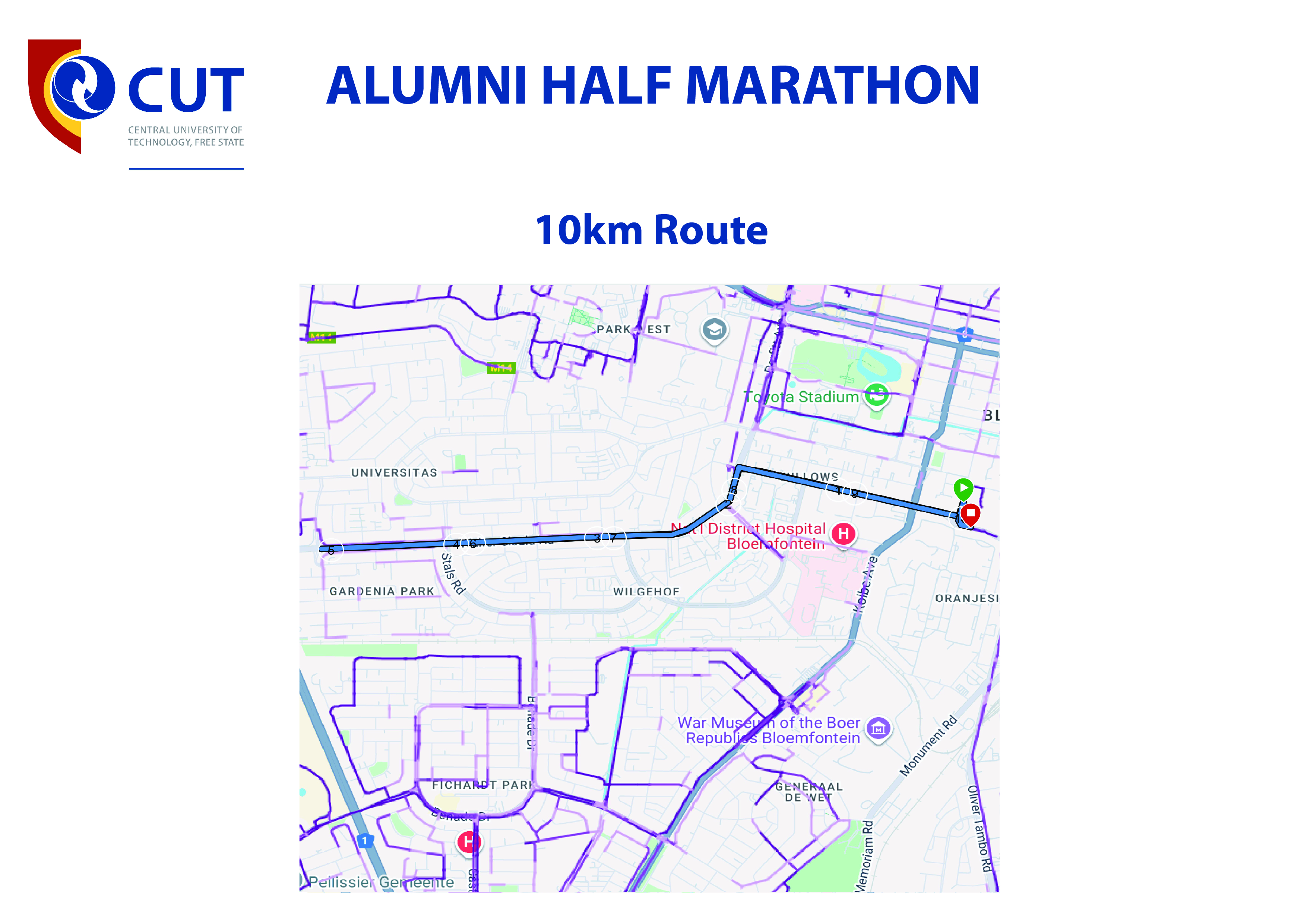Route map — 10km Race