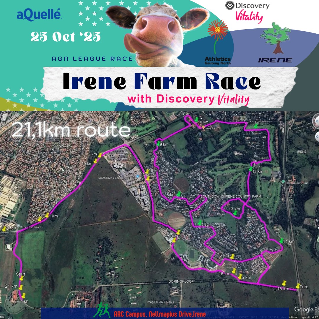 Route map — 21.1km Walk