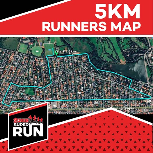 Route map — Boxer Super Run Joburg