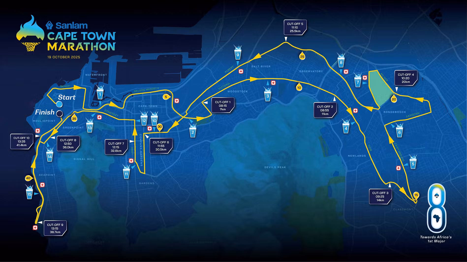 Route map — Sanlam Cape Town Marathon