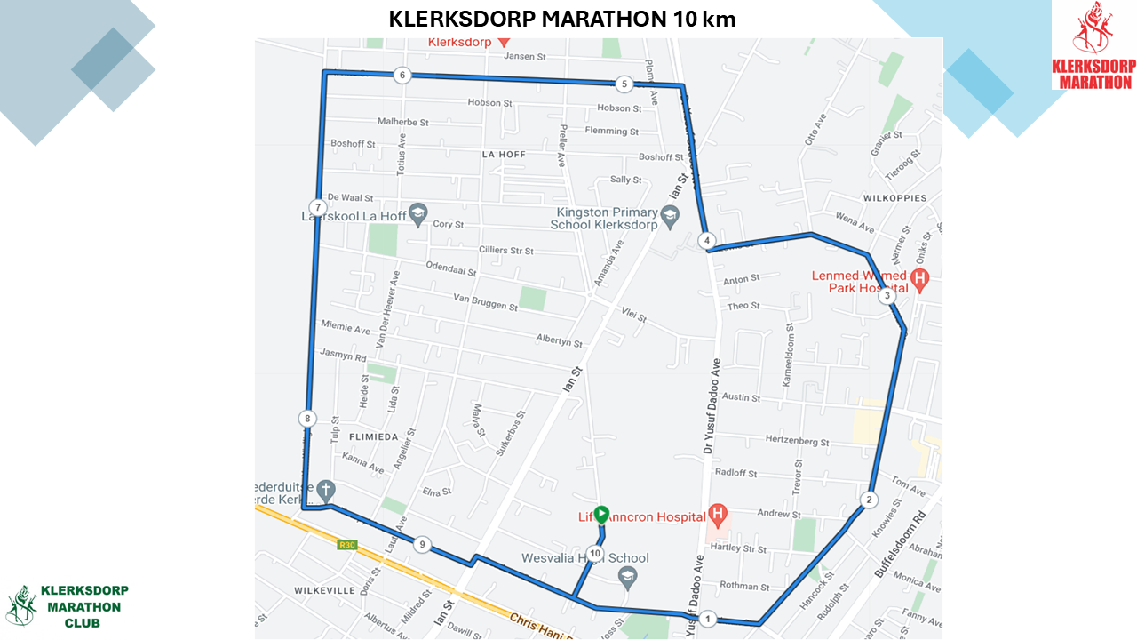 Route map — 10km Race