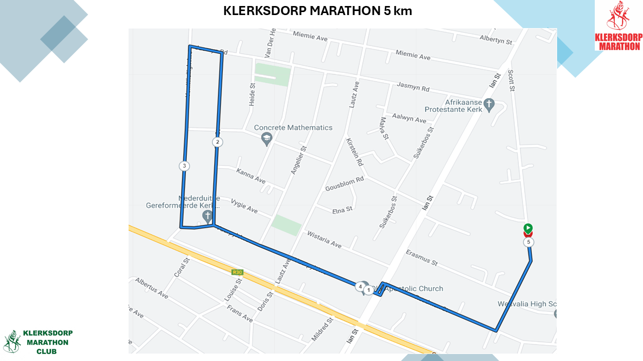 Route map — 5km Fun Run