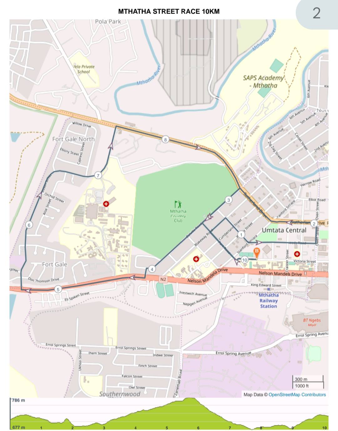 Route map — Mthatha Street Race