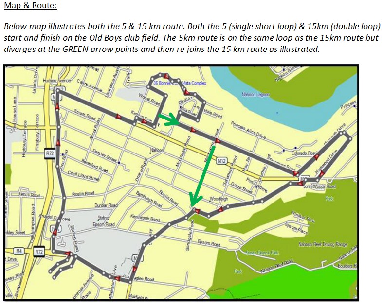 Route map — DRIVEN MBSA 15KM Road Race
