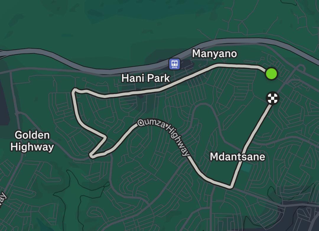 Route map — Khulani 10km and 5km Fun Run