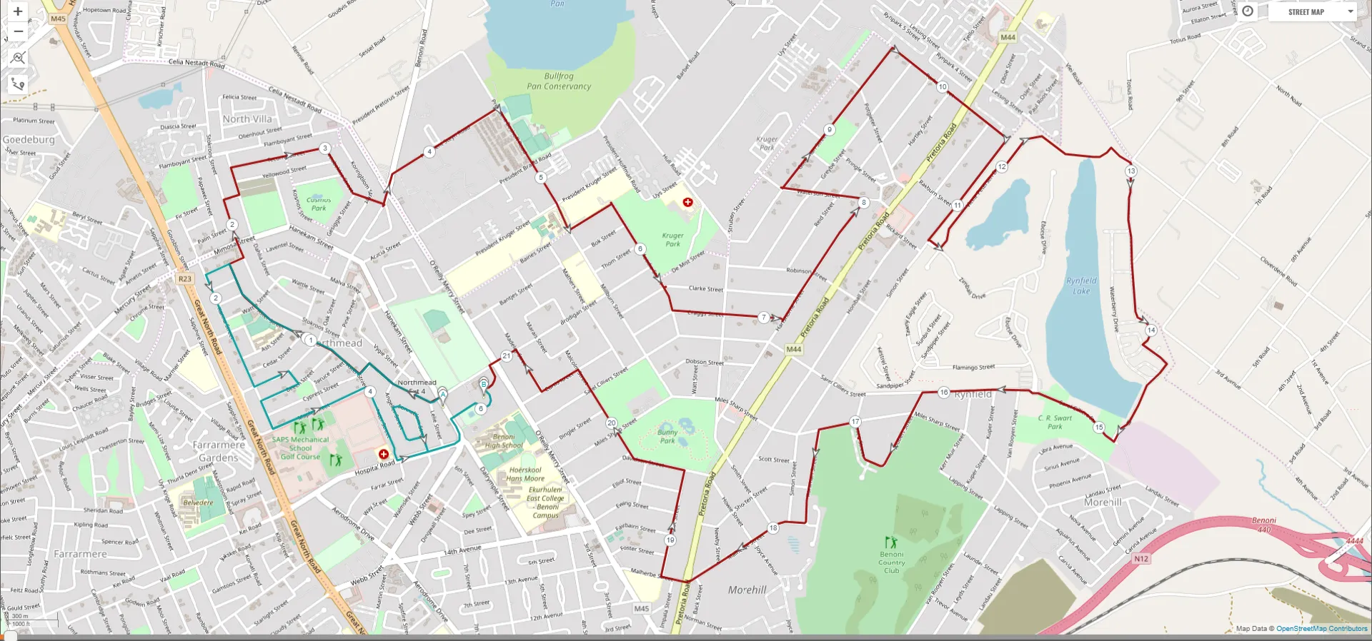 Route map — BNAC Marathon