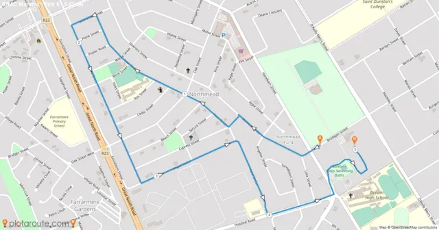 Route map — 5km Fun Run