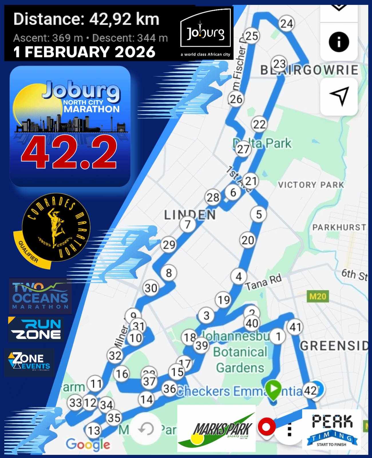 Route map — Marathon