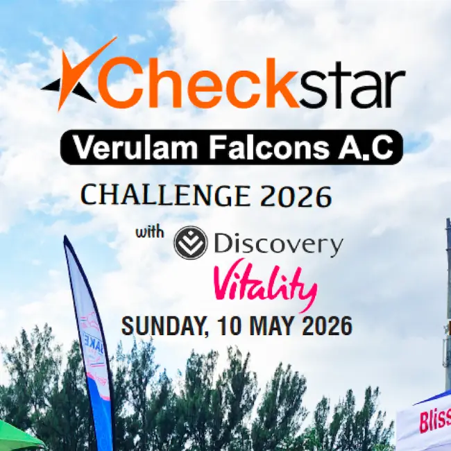 Checkstar Verulam Falcons Challenge with Dicovery Vitality logo