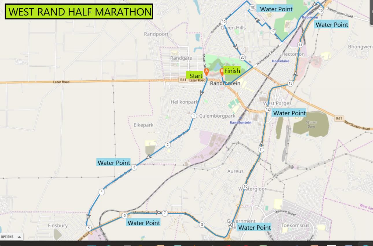 Route map — Half-Marathon