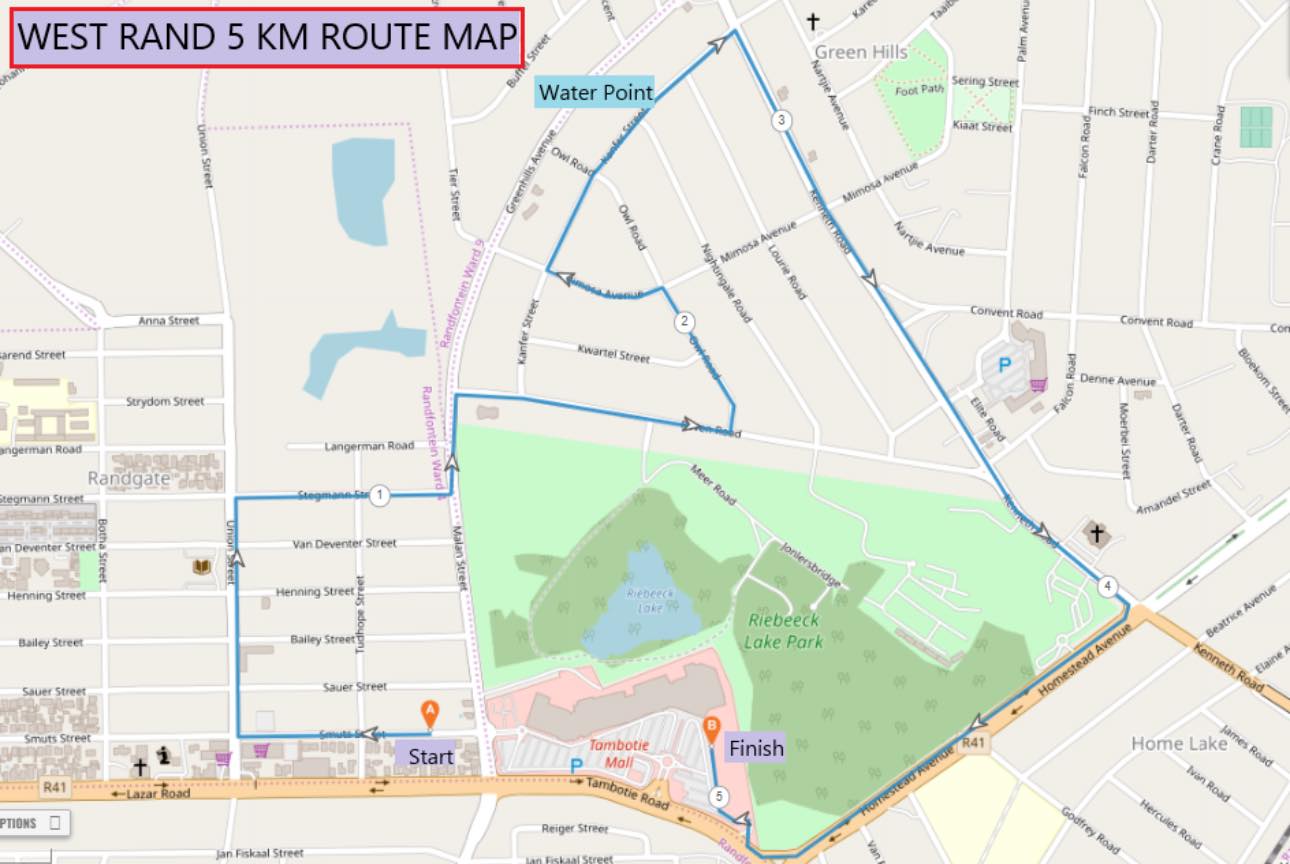 Route map — 5km Fun Run