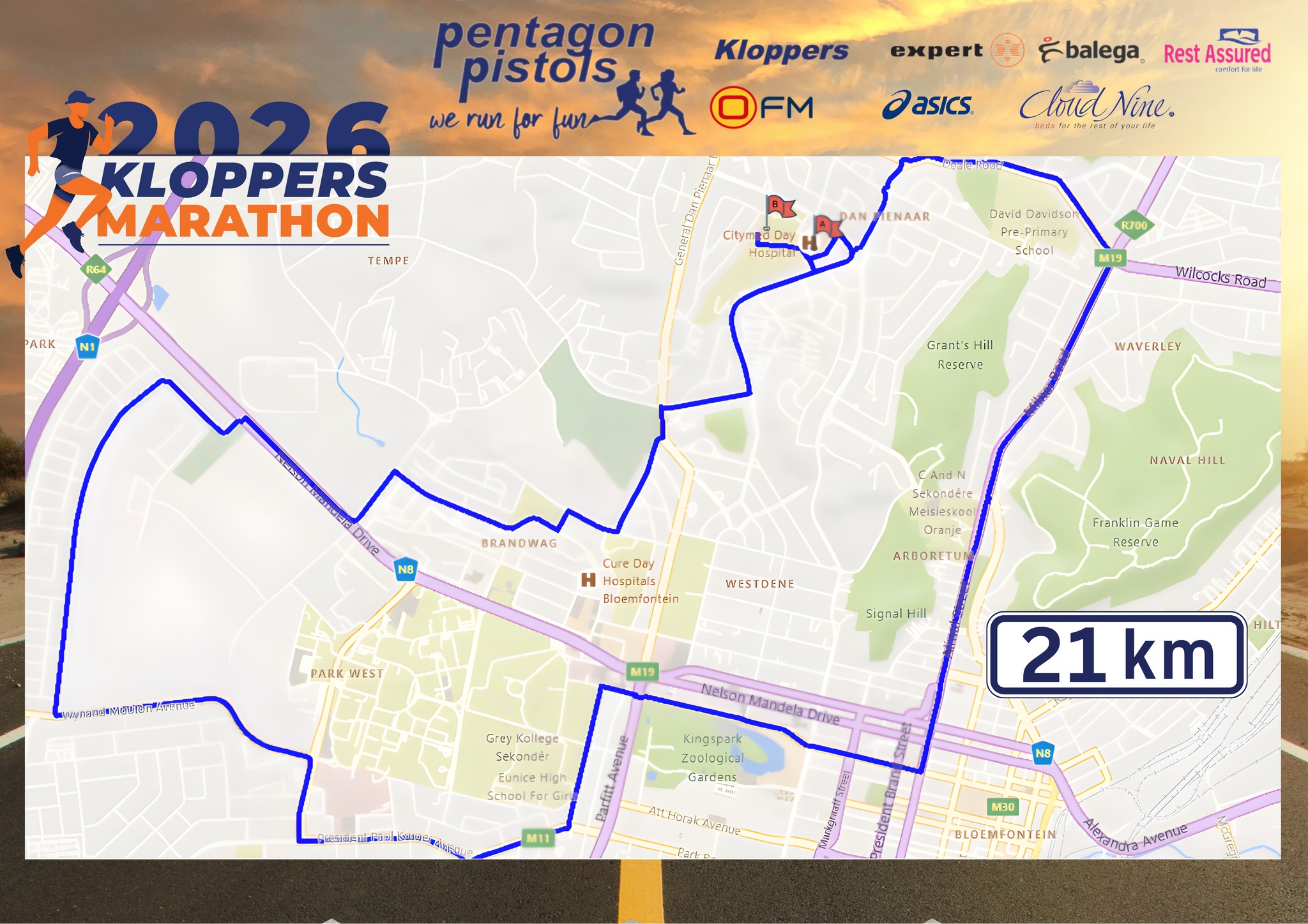 Route map — Half-Marathon