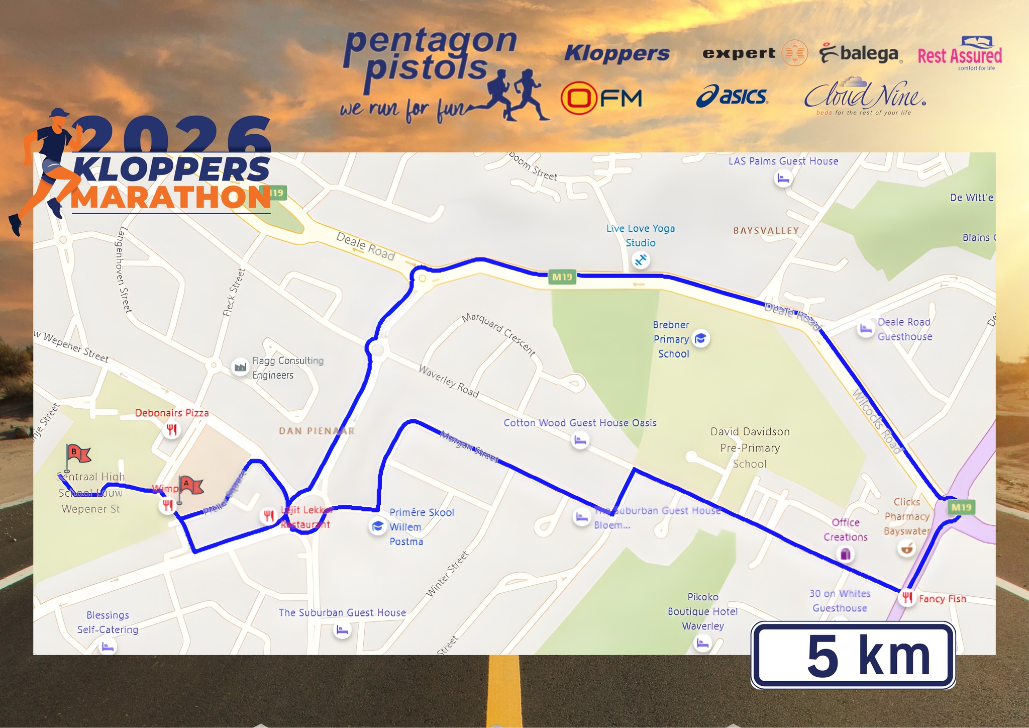 Route map — 5km Fun Run/Walk