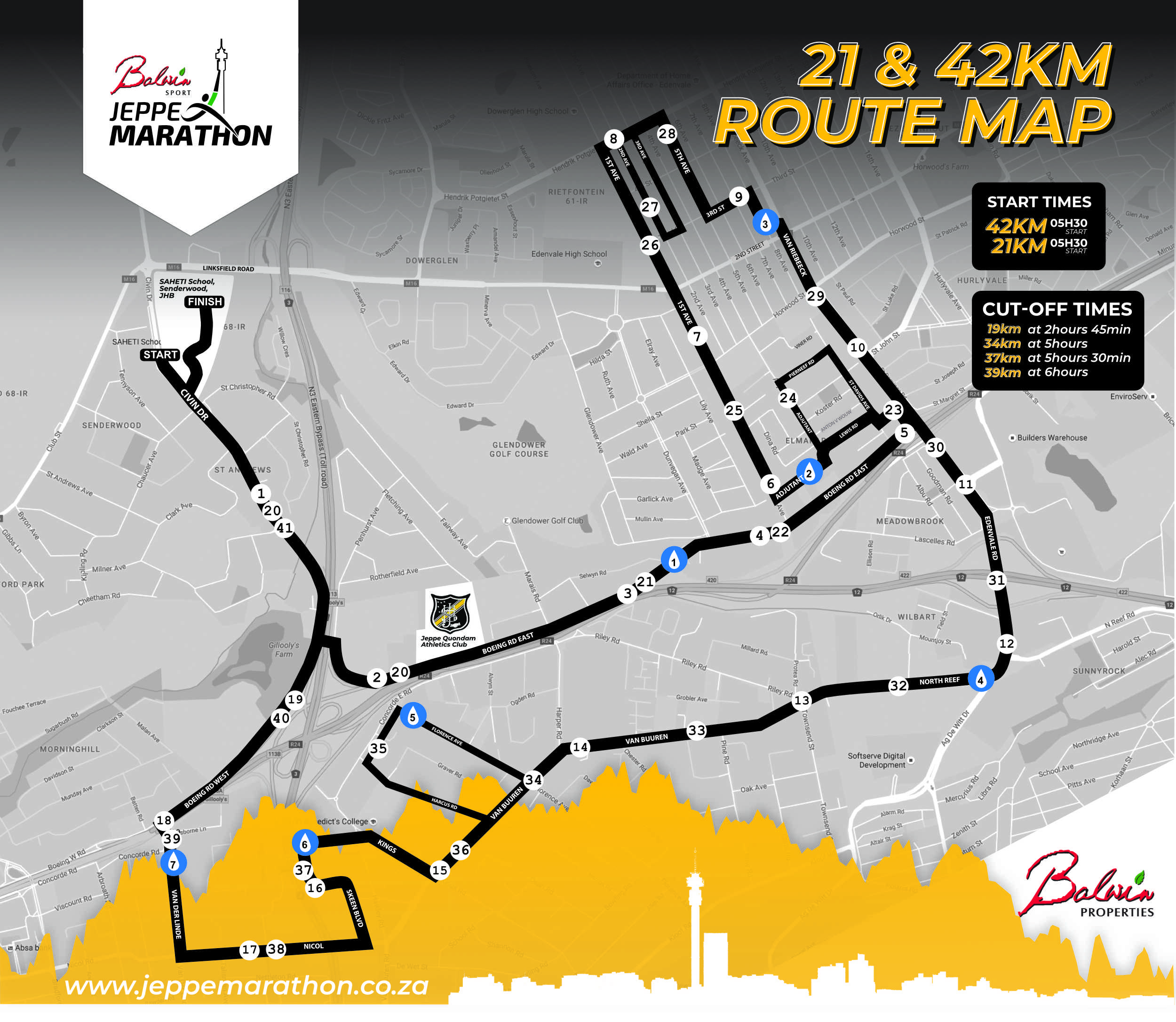 Route map — Half-Marathon