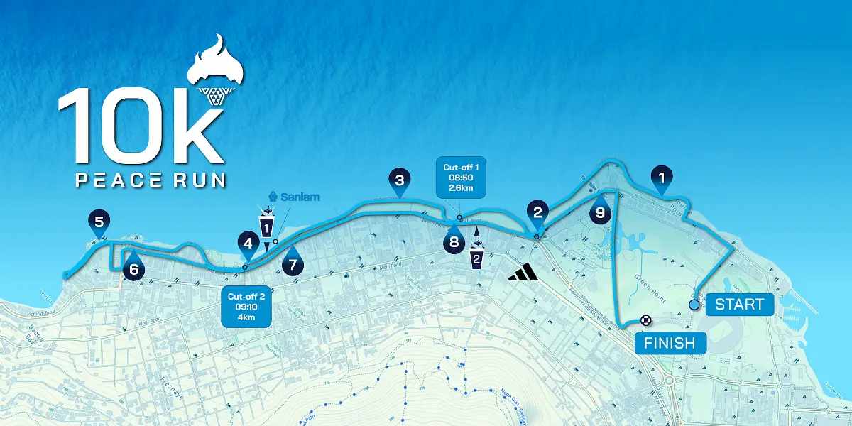 Route map — 10km Peace Run