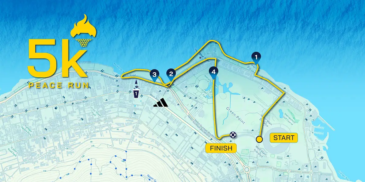 Route map — 5km Peace Run